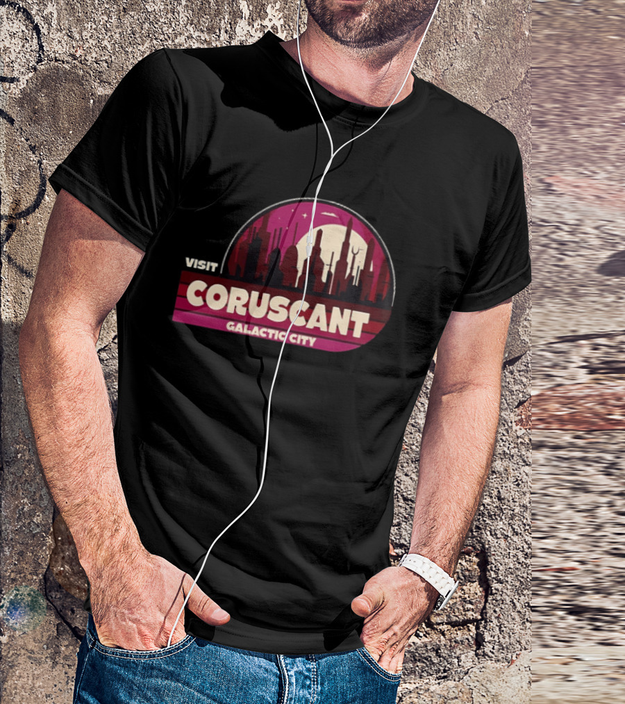 Visit Coruscant Galactic City Skyline Star Wars T-Shirt