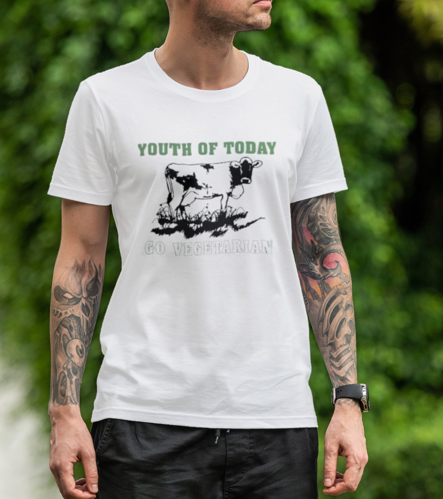 Youth Of Today Go Vegetarian Milk Is For Babies Hardcore Punk T-Shirt