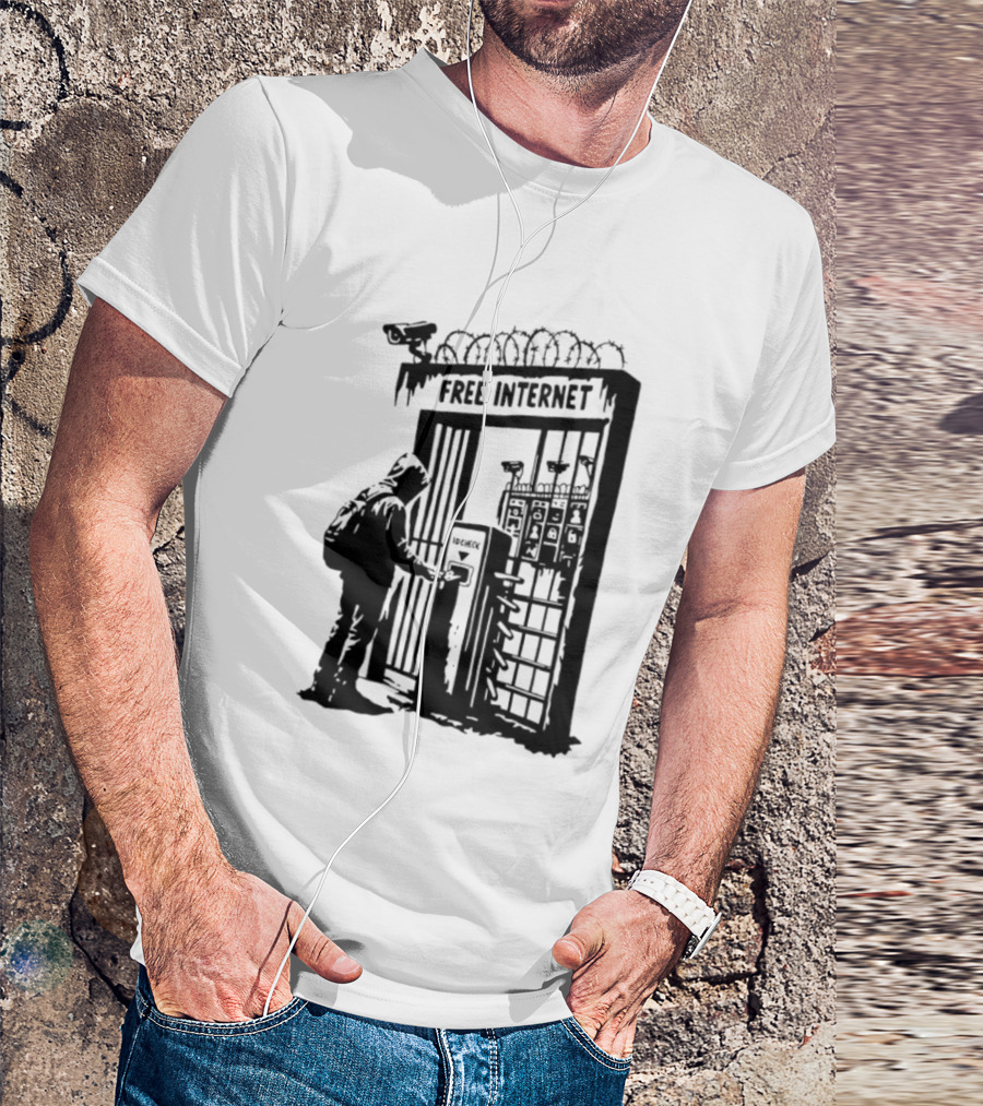 Free Internet Surveillance ID Check Privacy Concerns T-Shirt