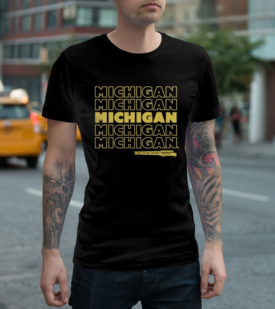 Bussin' X Michigan Hail To The Victors The Boys Michigan Wolverines Fans T-Shirt