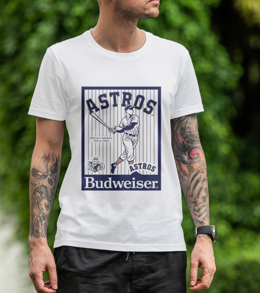 Budweiser Celebrating 150 Years Houston Astros Baseball T-Shirt