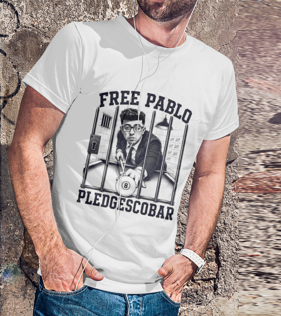 Free Pablo Pledgescobar Eight Ball Prison T-Shirt