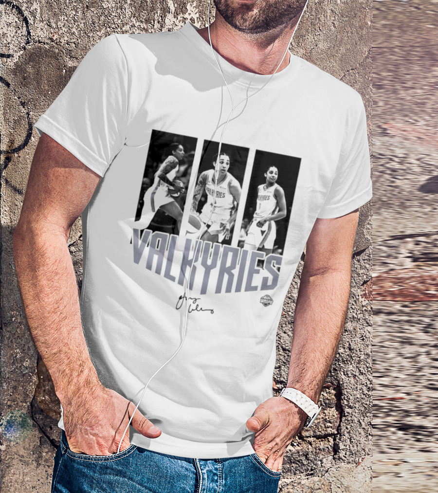 Valkyries Gabby Williams Signature WNBA Player Collage T-Shirt