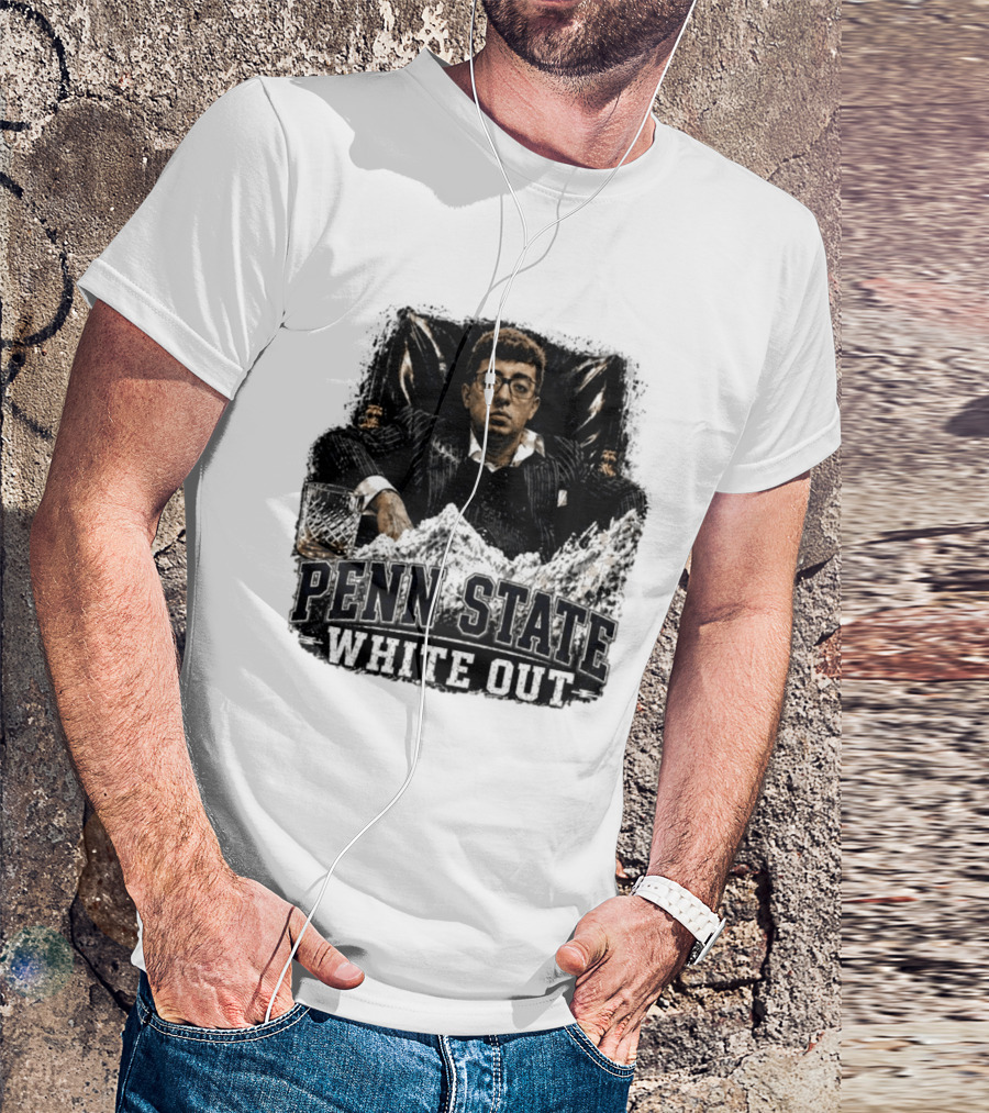 Penn State White Out Pablo Pledge Escobar Mountain Scene T-Shirt