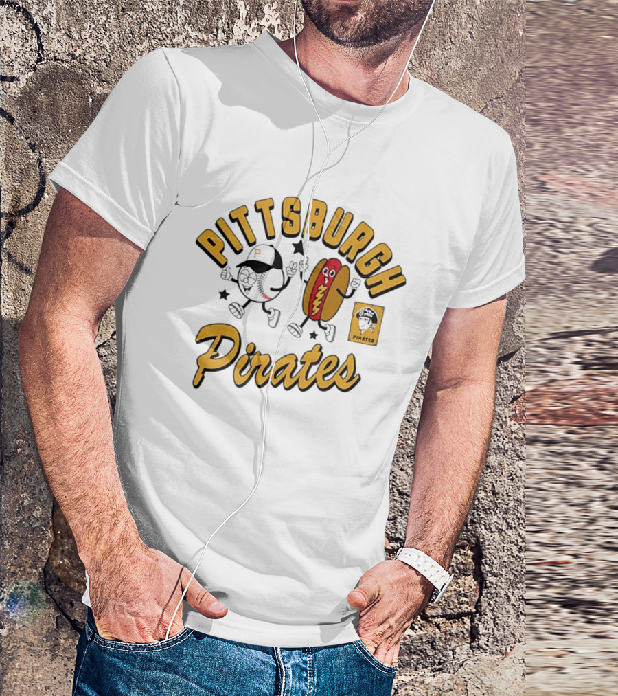 Pittsburgh Pirates Baseball Hot Dog Snack T-Shirt