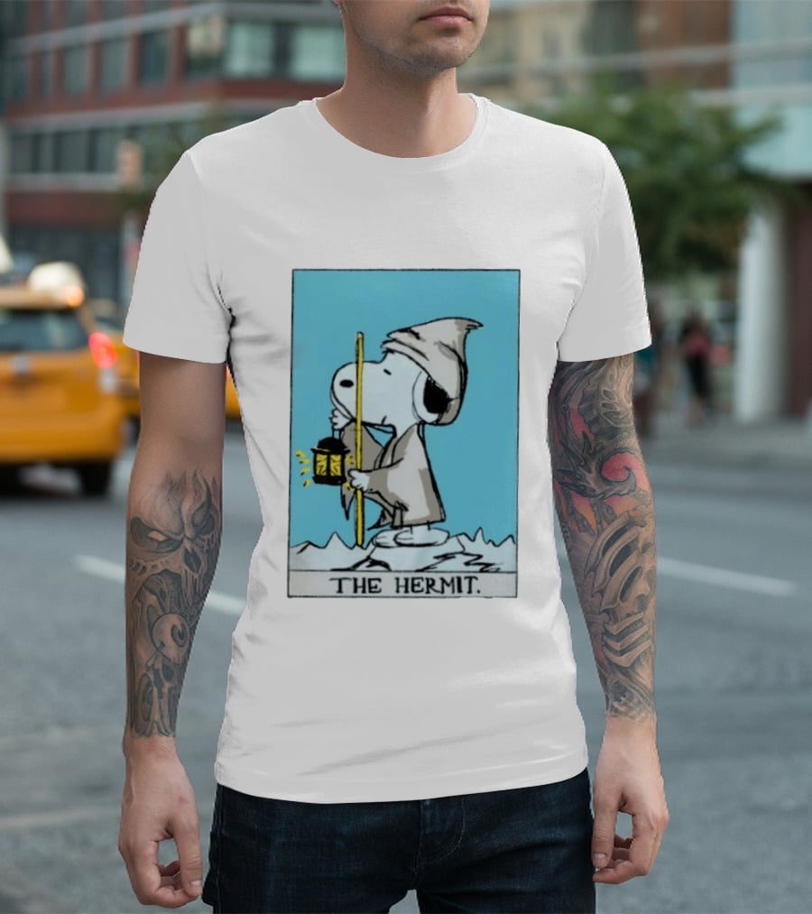 Snoopy The Hermit Tarot Peanuts Charlie Brown T-Shirt
