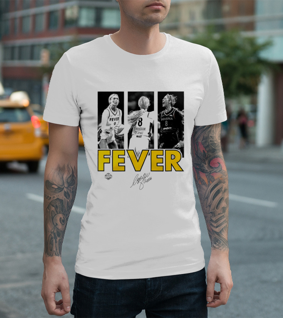 Sophie Cunningham Indiana Fever 8 Signature WNBA Player Collage T-Shirt
