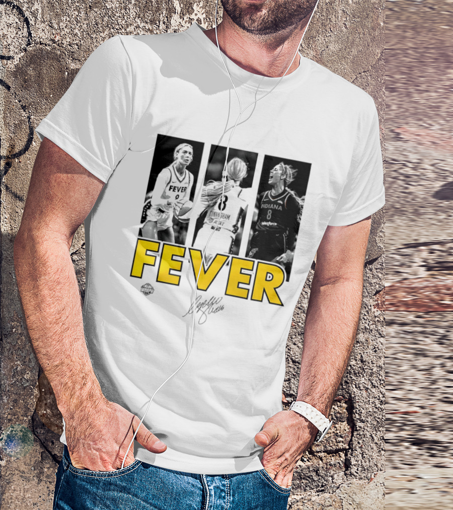 Sophie Cunningham Indiana Fever 8 Signature WNBA Player Collage T-Shirt