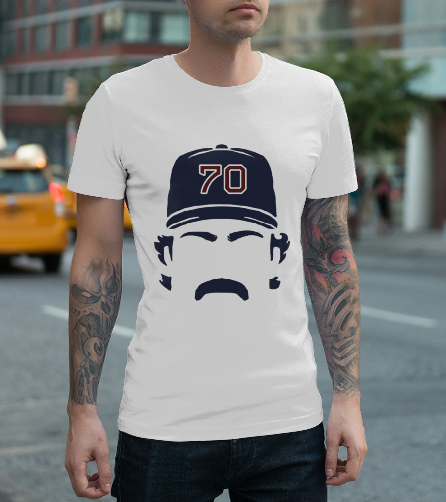 Tolle Time Stache Payton Tolle 70 Boston Red Sox Cap Moustache T-Shirt