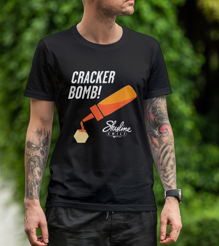 Cracker Bomb Skyline Chili Hot Sauce Fun T-Shirt