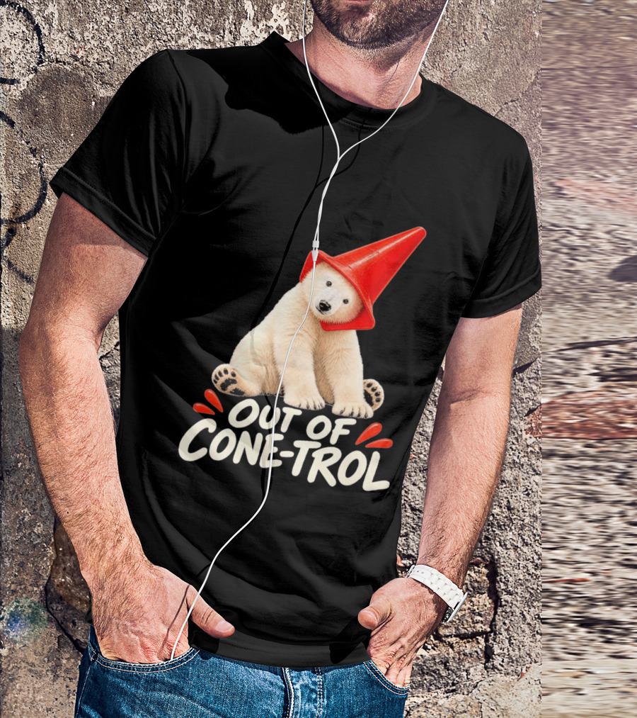 Out Of Cone Trol Polar Bear Traffic Cone Viral T-Shirt