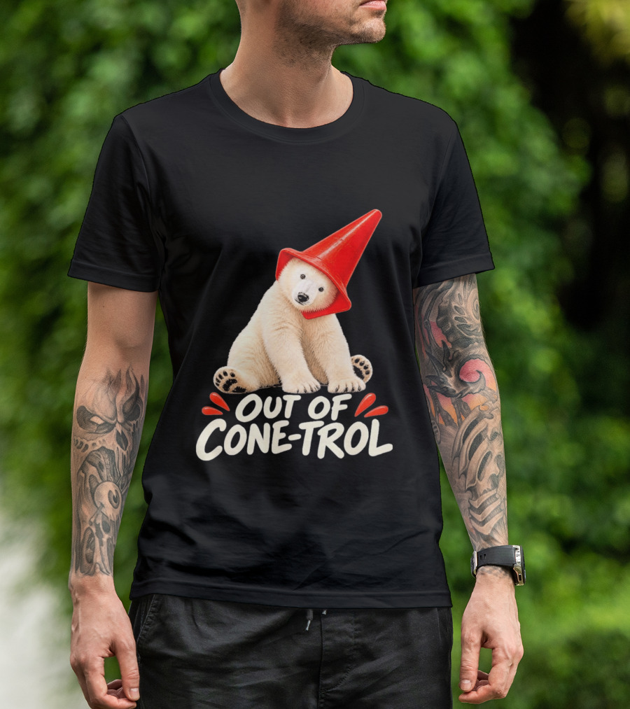 Out Of Cone Trol Polar Bear Traffic Cone Viral T-Shirt