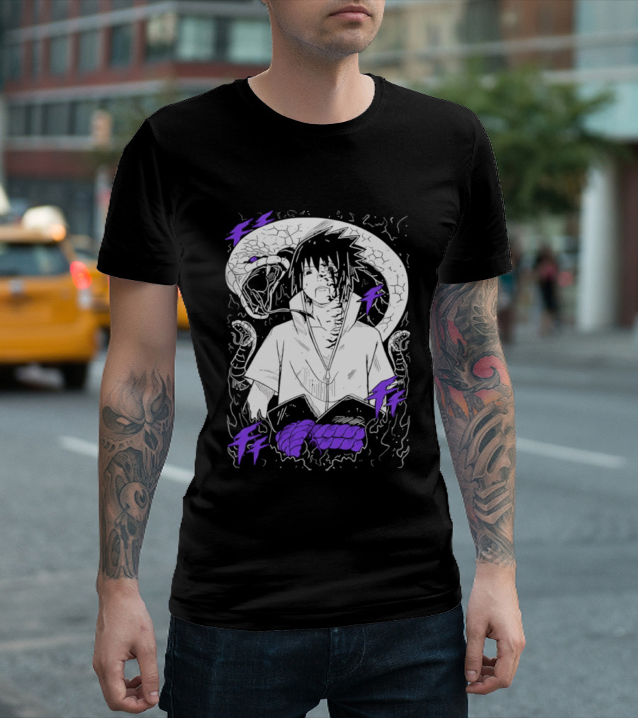 Sasuke Uchiha Orochimaru Snake Naruto Susanoo Mangekyo Sharingan T-Shirt