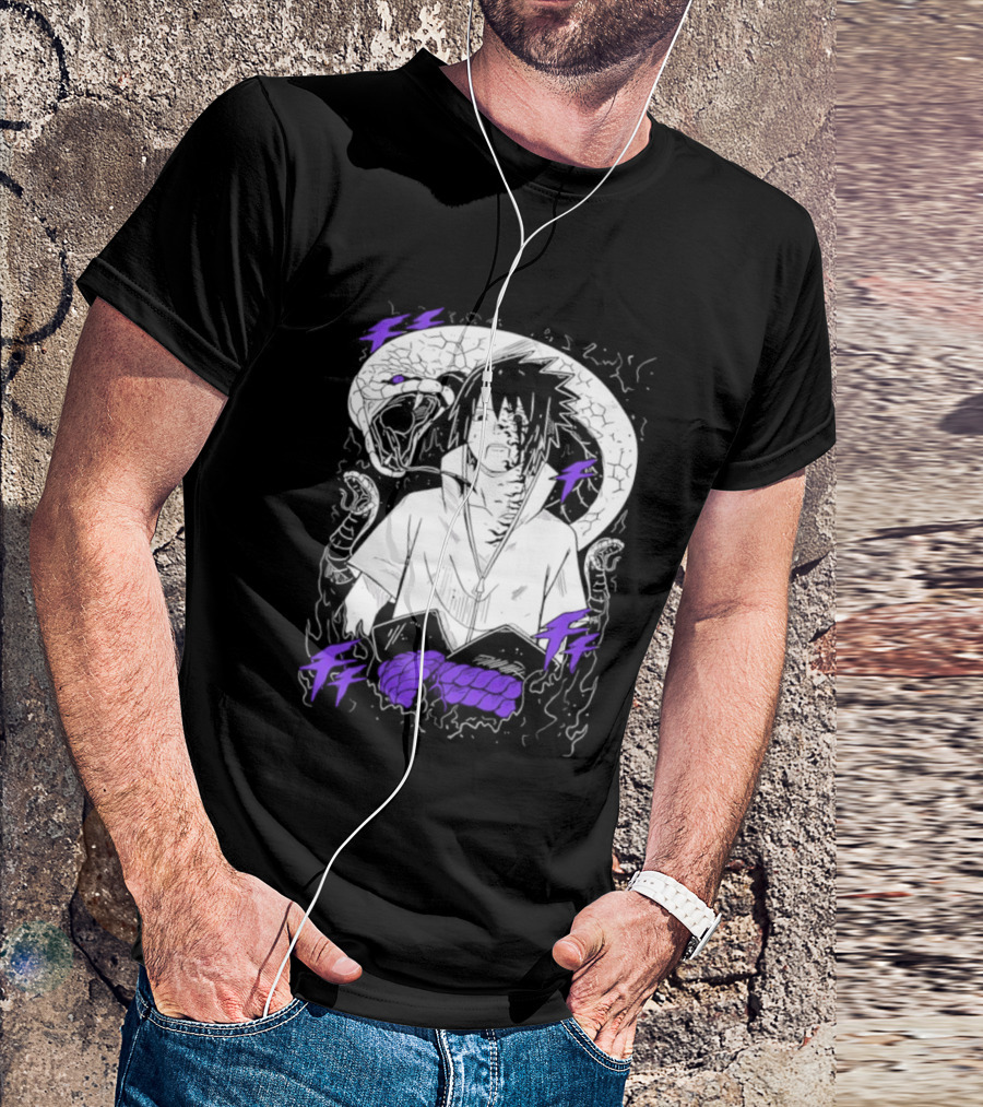 Sasuke Uchiha Orochimaru Snake Naruto Susanoo Mangekyo Sharingan T-Shirt
