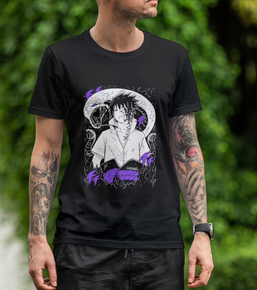 Sasuke Uchiha Orochimaru Snake Naruto Susanoo Mangekyo Sharingan T-Shirt