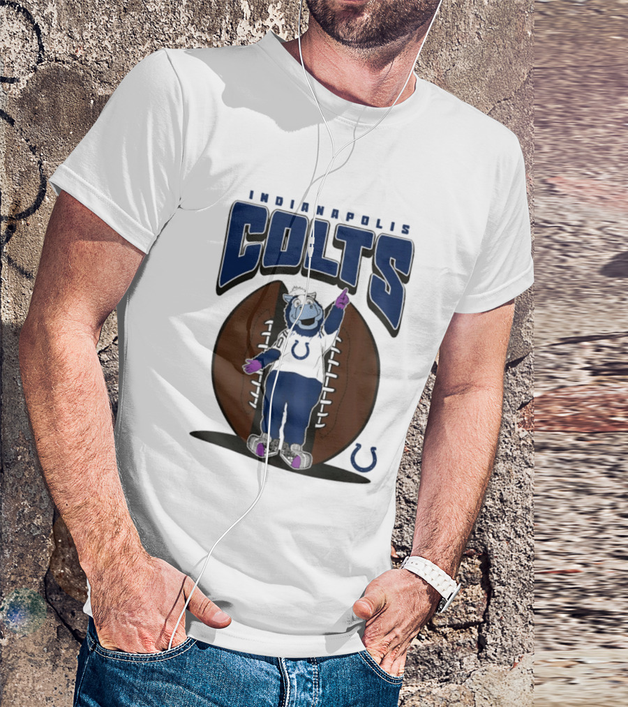 Indianapolis Colts Blue Mania Mascot Football 2026 T-Shirt