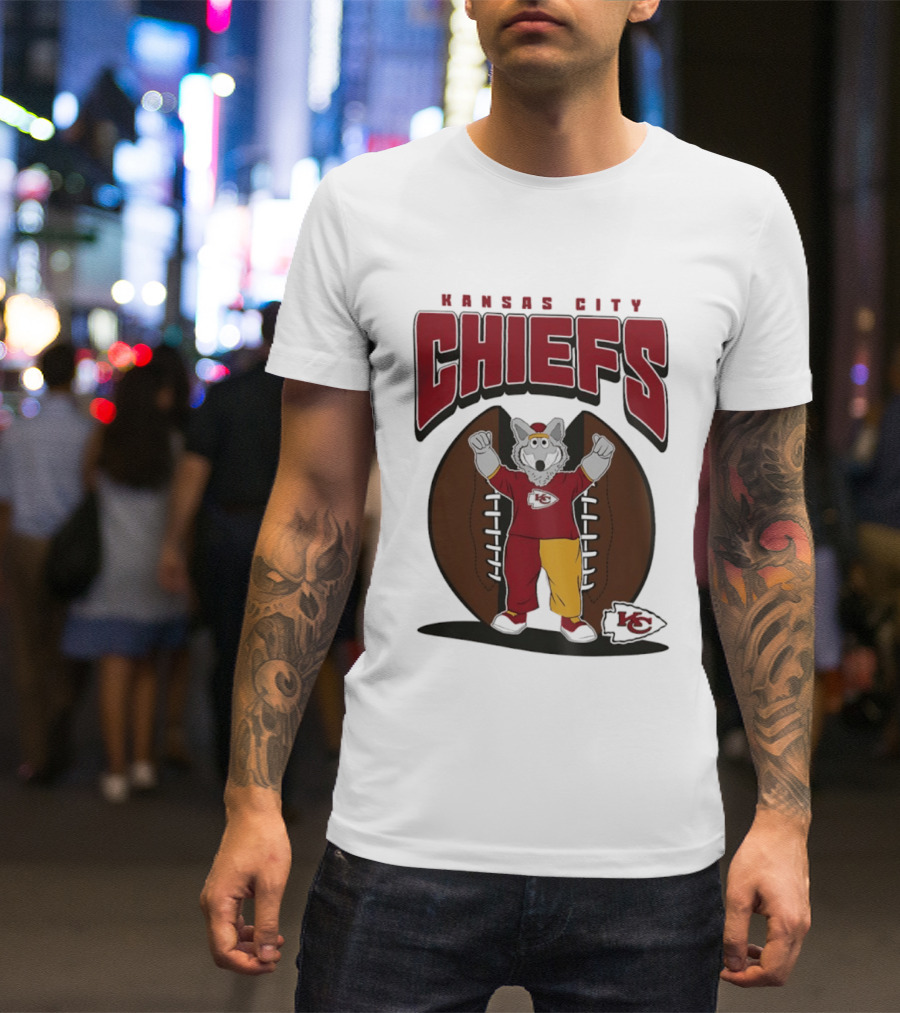 Kansas City Chiefs K.C. Wolf Mascot Football 2026 T-Shirt