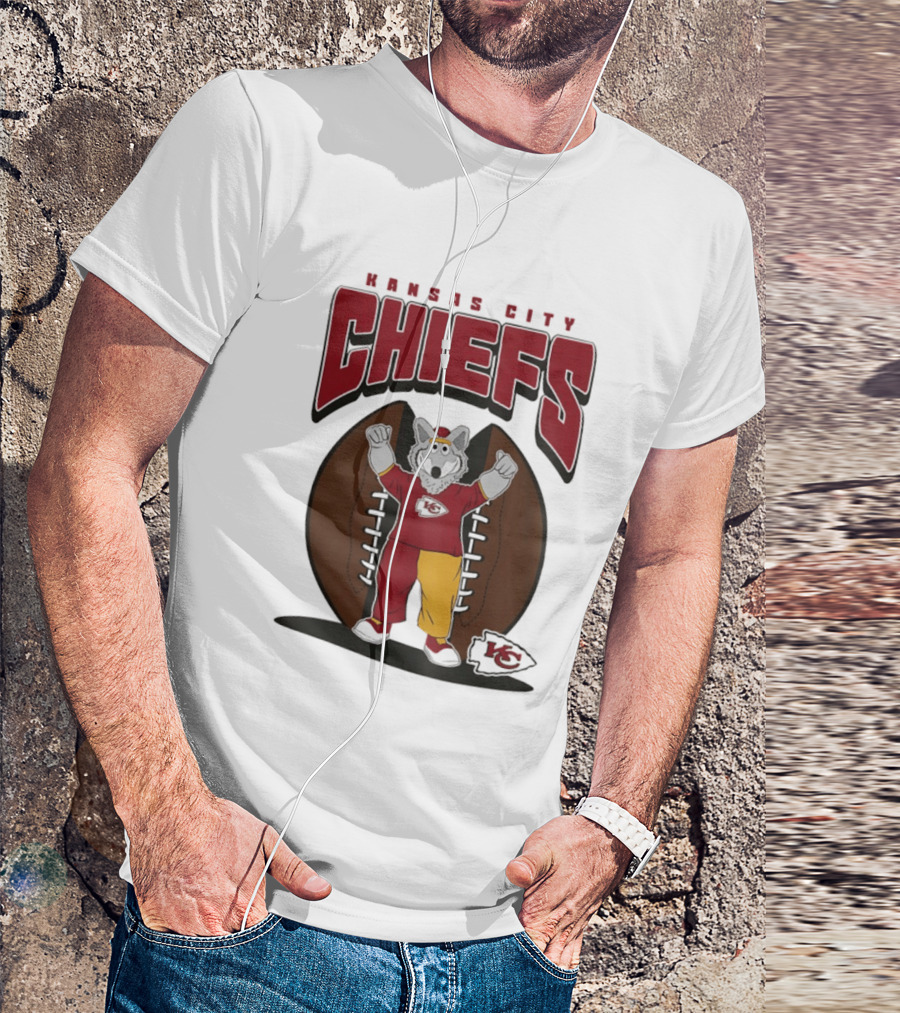 Kansas City Chiefs K.C. Wolf Mascot Football 2026 T-Shirt