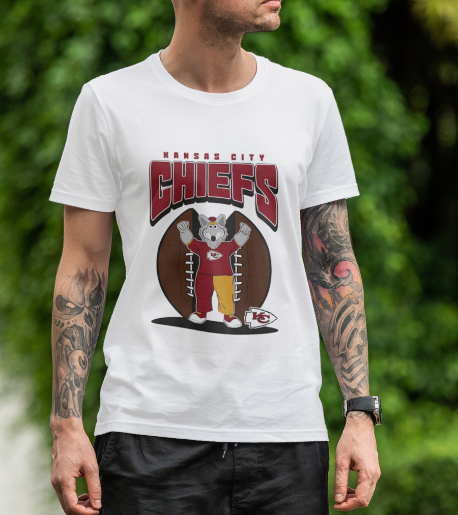 Kansas City Chiefs K.C. Wolf Mascot Football 2026 T-Shirt