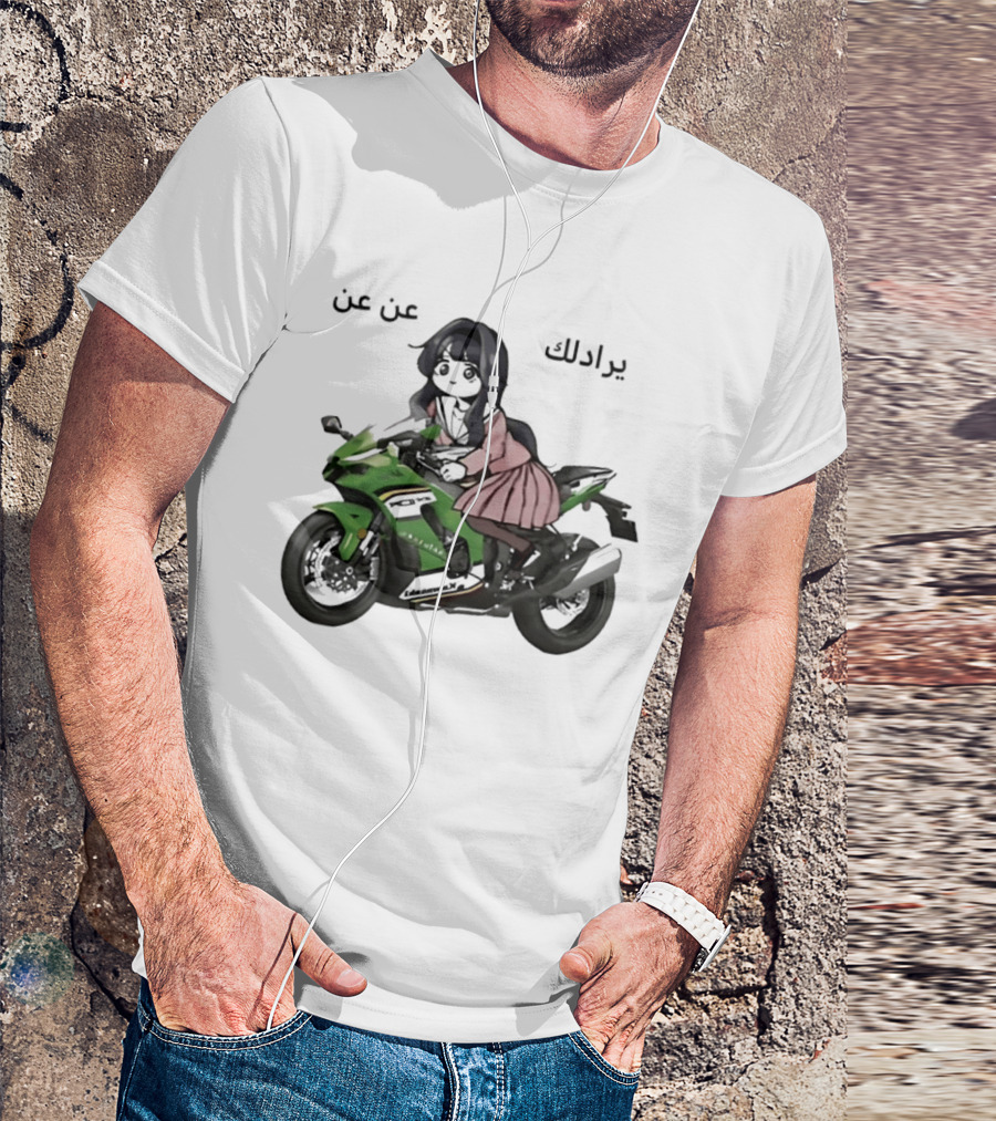 Kawaguri Kaoru Hana Kawasaki Anime Motorcycle Girl YZX 10R T-Shirt
