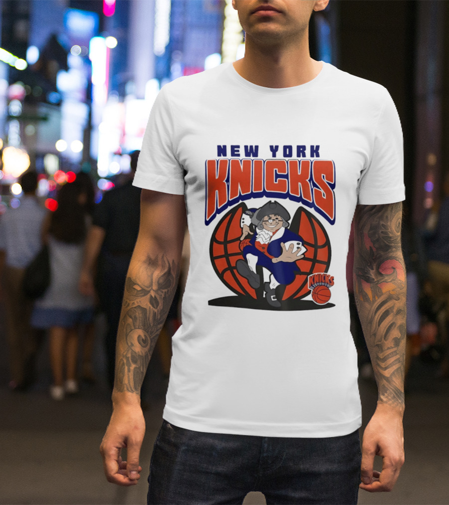 New York Knicks Father Knickerbocker Basketball Mania T-Shirt