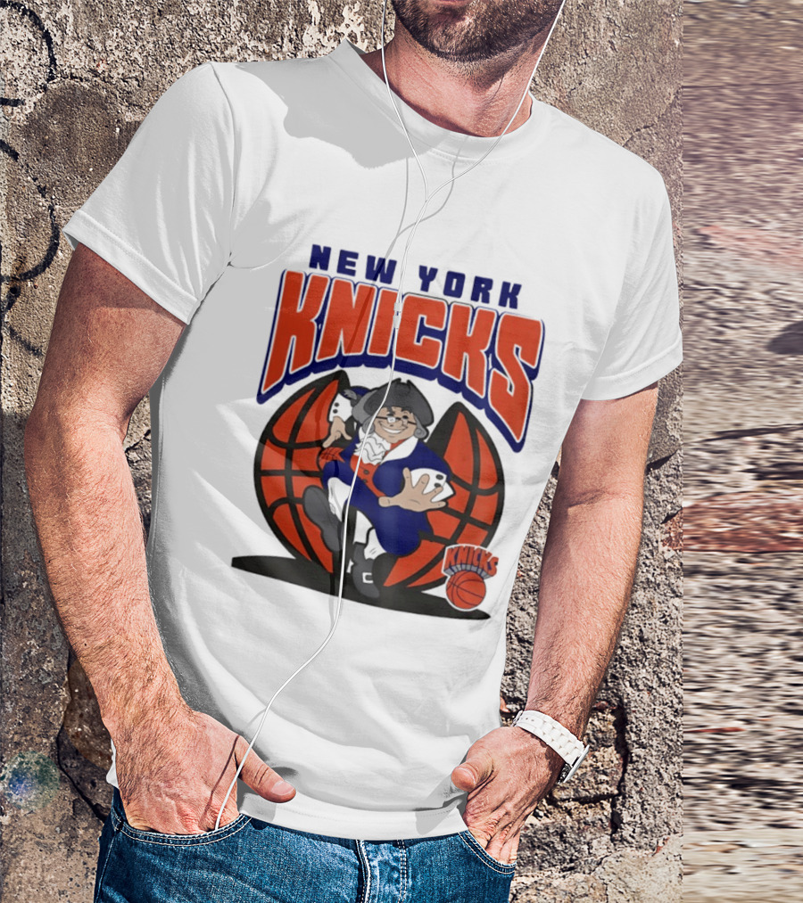 New York Knicks Father Knickerbocker Basketball Mania T-Shirt