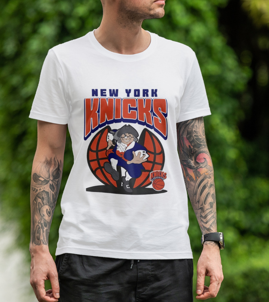 New York Knicks Father Knickerbocker Basketball Mania T-Shirt