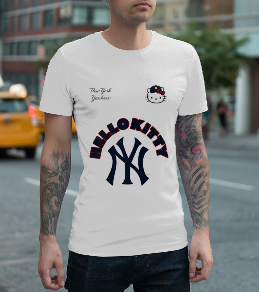 New York Yankees Hello Kitty Collaboration August 22 Yankee Stadium T-Shirt