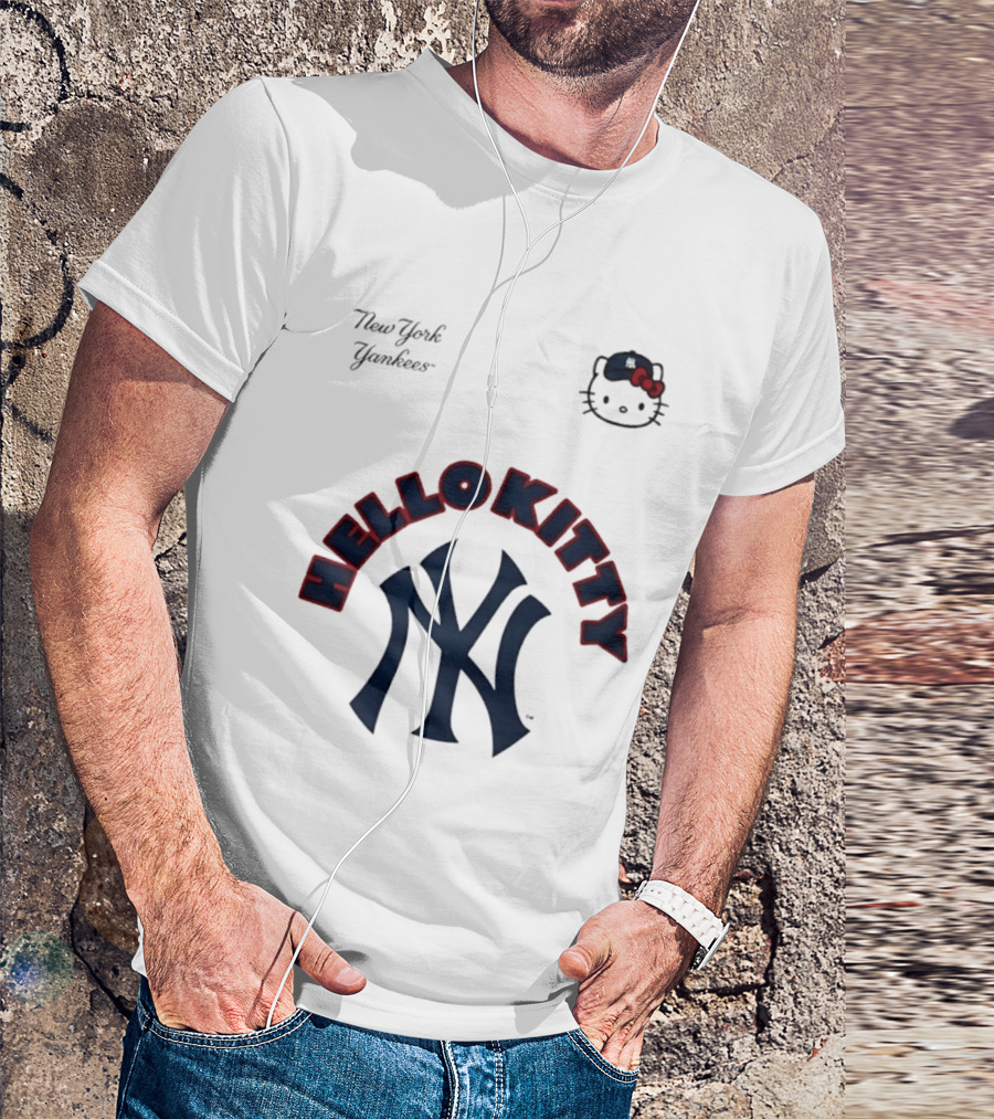 New York Yankees Hello Kitty Collaboration August 22 Yankee Stadium T-Shirt