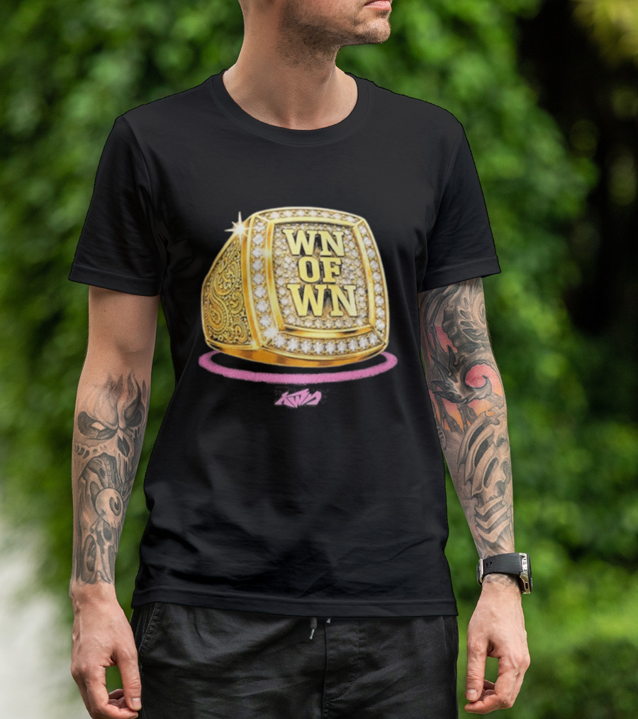 WN OF WIN Championship Gold Ring With Diamonds T-Shirt