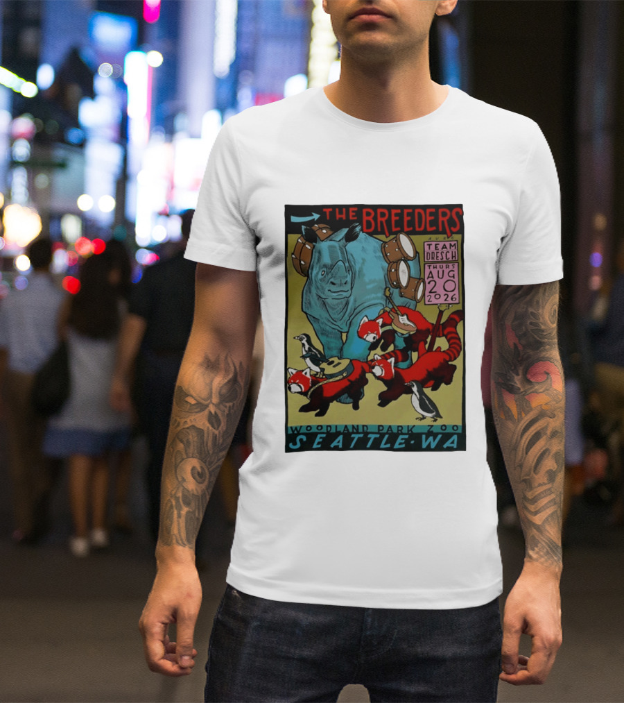 The Breeders Team Dresch Live Woodland Park Zoo Seattle WA August 20 2026 T-Shirt