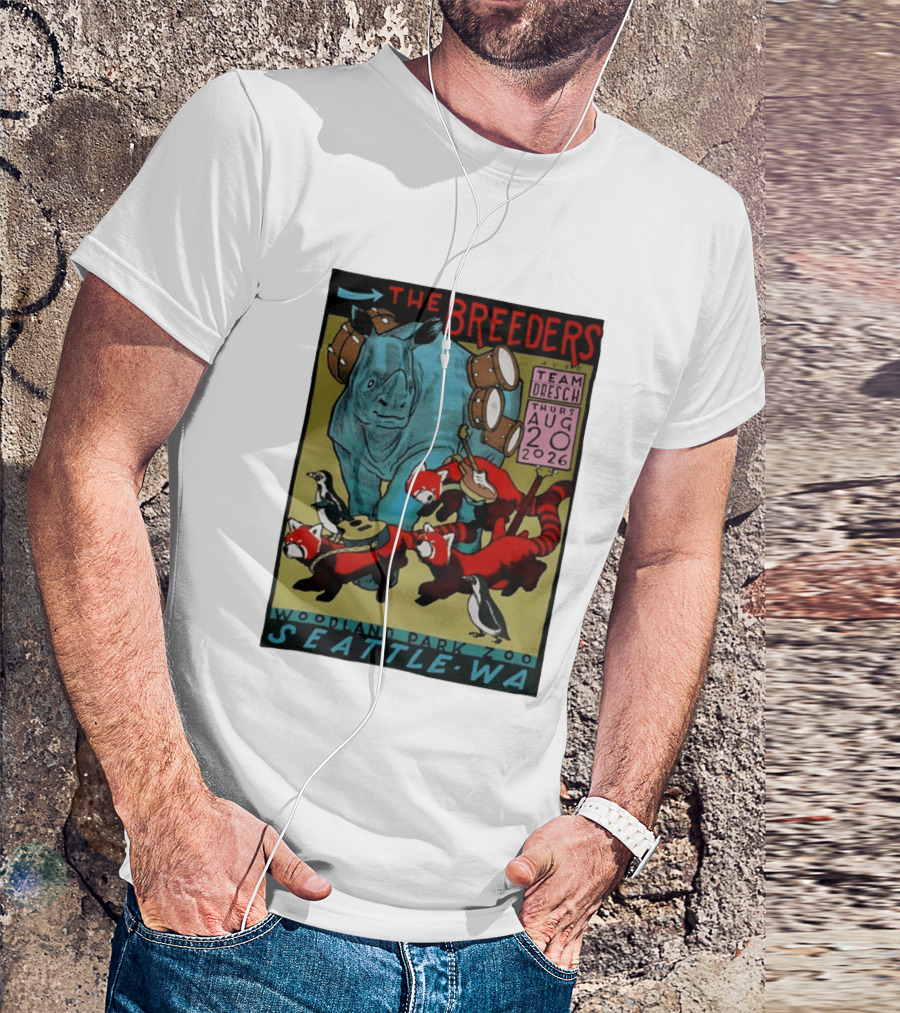 The Breeders Team Dresch Live Woodland Park Zoo Seattle WA August 20 2026 T-Shirt