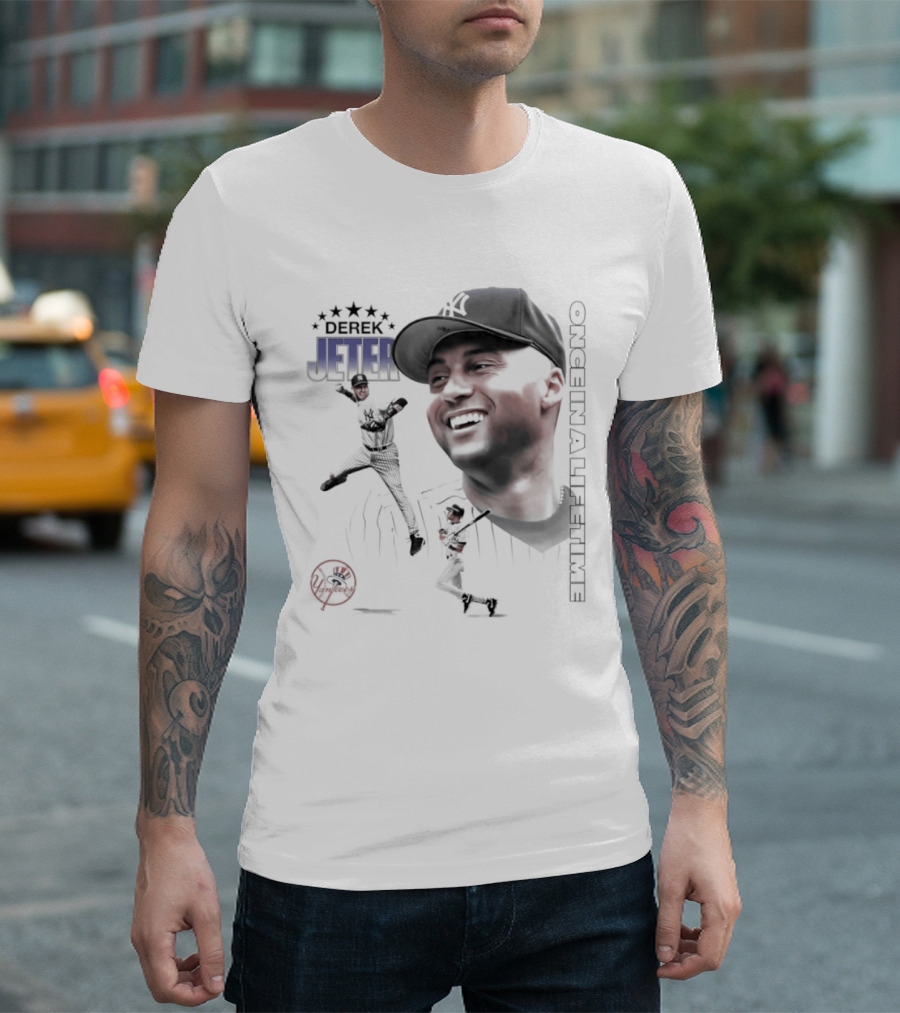 Derek Jeter New York Yankees Once In A Lifetime Baseball Legend T-Shirt
