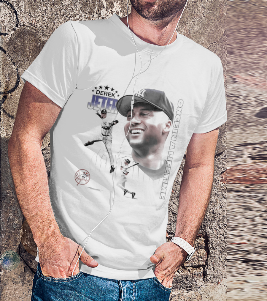 Derek Jeter New York Yankees Once In A Lifetime Baseball Legend T-Shirt