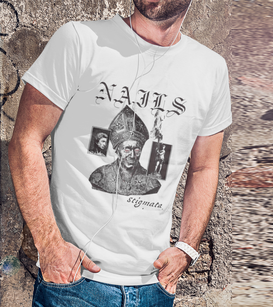 Nails Stigmata Iconic Metal Band Symbolism T-Shirt