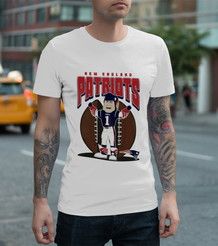 New England Patriots Pat Patriot Mania 2026 Football T-Shirt