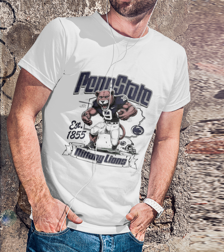 Penn State Nittany Lions Mascot Football Est 1855 T-Shirt