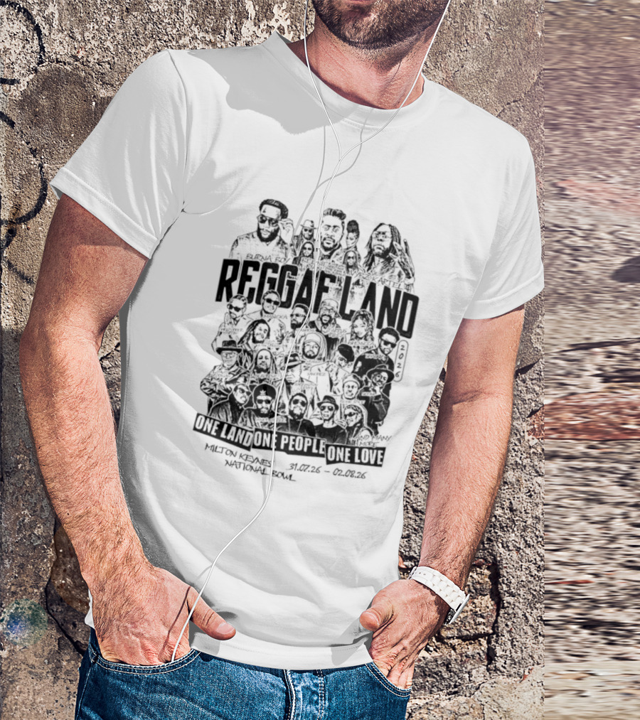 Reggae Land 2026 One Land One People One Love Bandana Army Jacket Rasta Roots Celebration T-Shirt