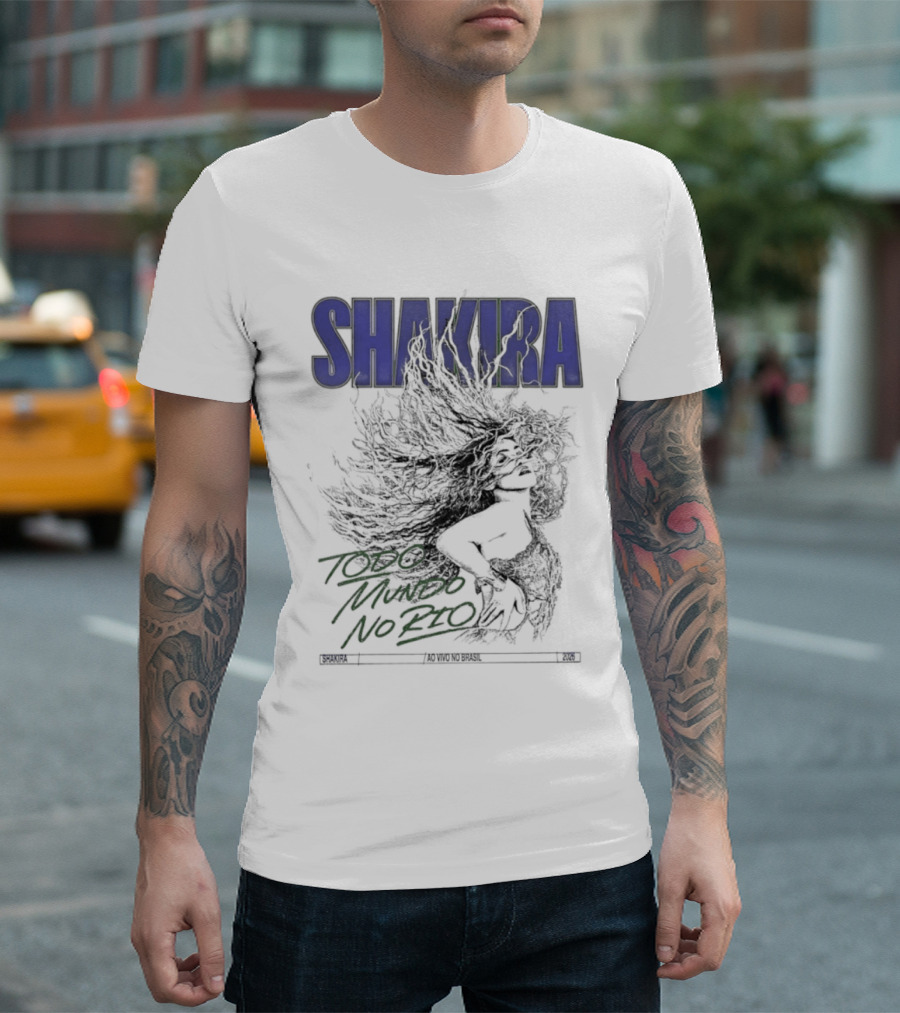 Shakira Todo Mundo No Rio Ao Vivo Brasil 2026 T-Shirt