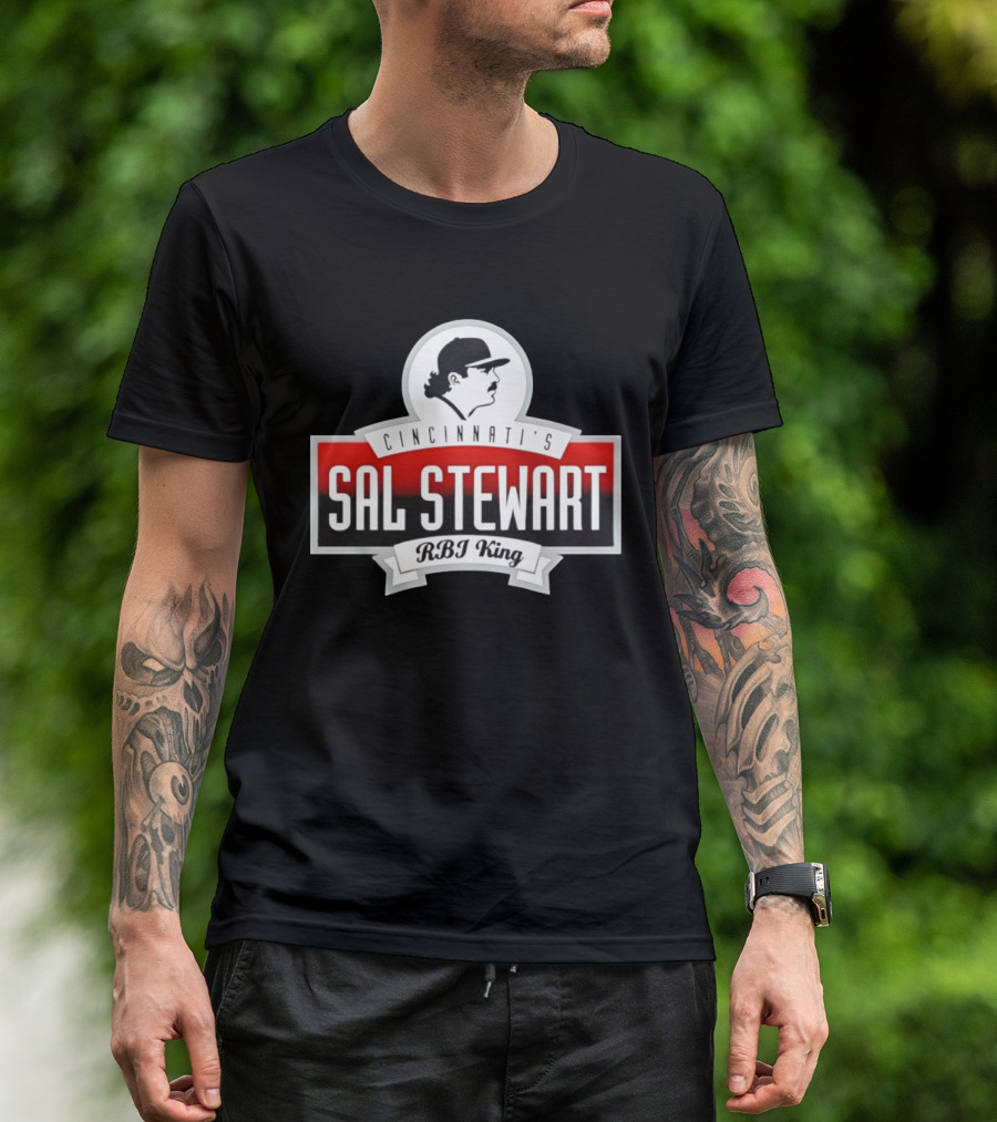 Cincinnati's Sal Stewart RBI King Iconic Baseball T-Shirt
