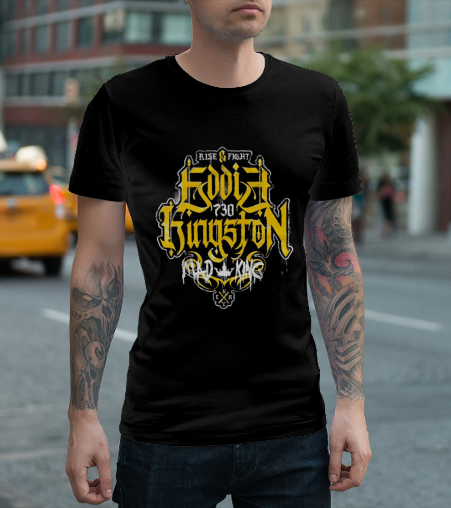 Eddie Kingston Rise And Fight Vintage Mad King Wrestling 730 T-Shirt
