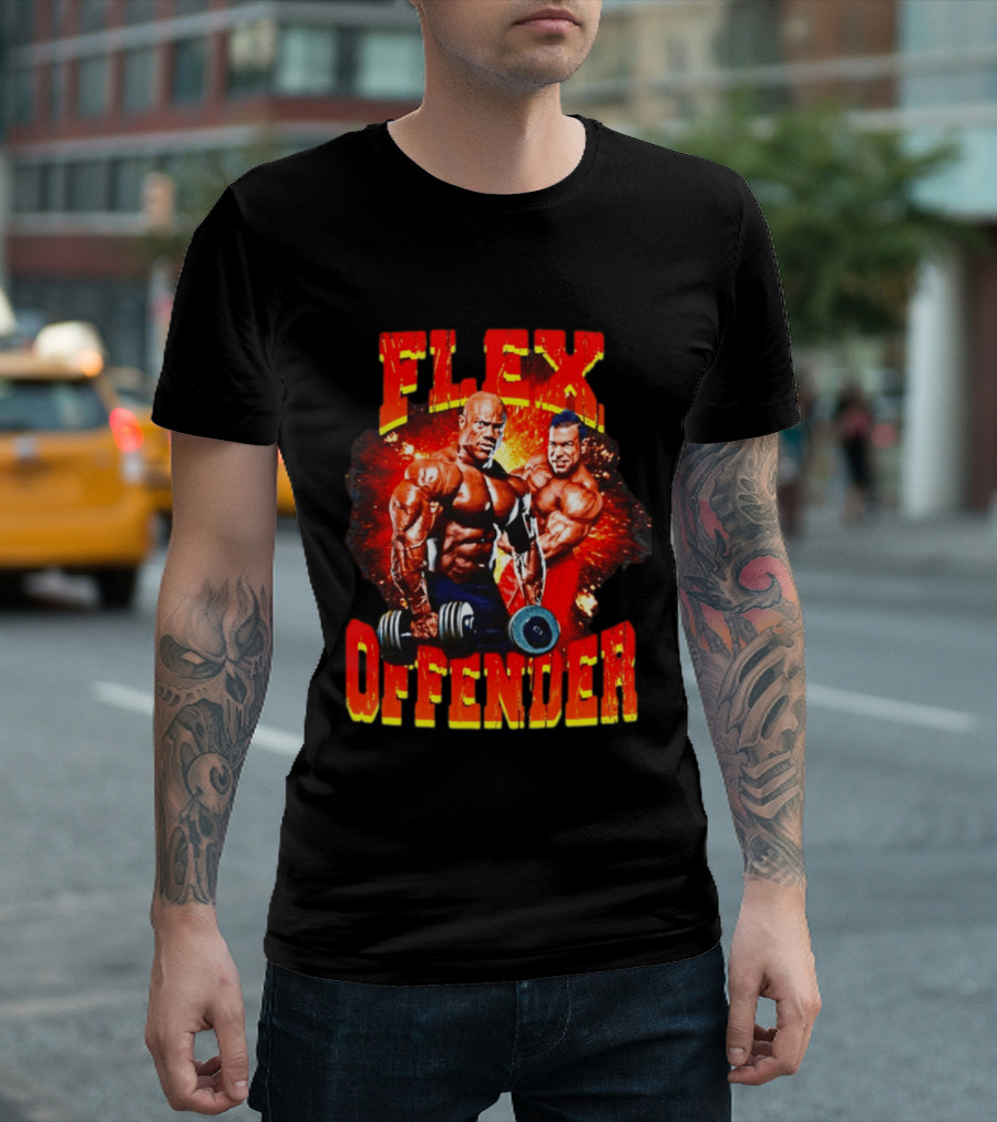 Flex Offender Bodybuilders With Dumbbells Explosion T-Shirt