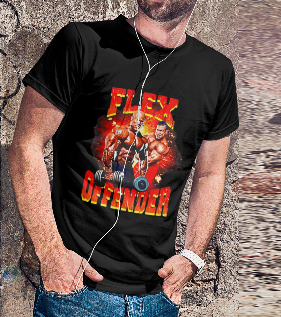 Flex Offender Bodybuilders With Dumbbells Explosion T-Shirt