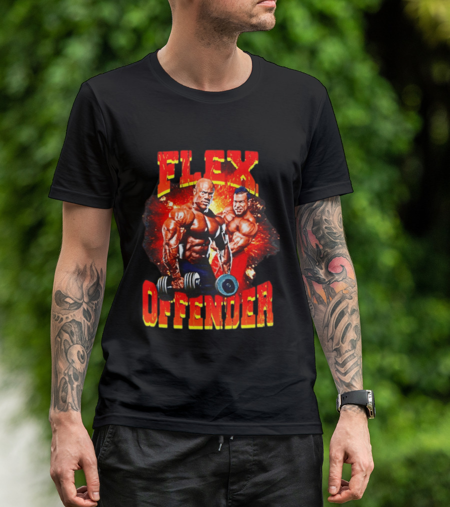 Flex Offender Bodybuilders With Dumbbells Explosion T-Shirt