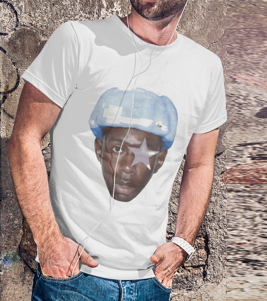 Tyler The Creator Starboy Surreal Blue Hat Star Eye T-Shirt