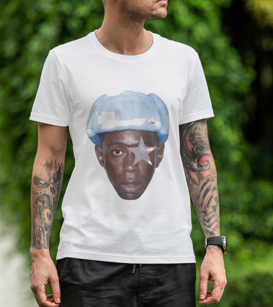 Tyler The Creator Starboy Surreal Blue Hat Star Eye T-Shirt