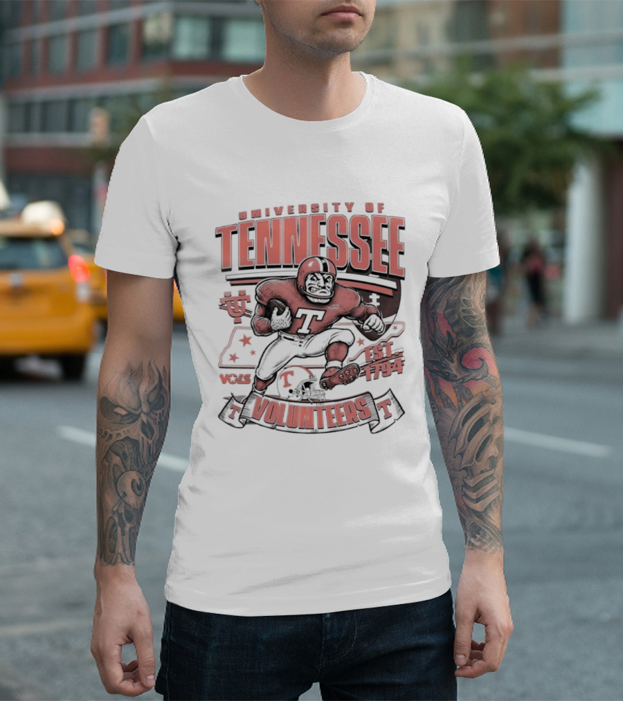 University Of Tennessee Volunteers Football Est 1794 Player T-Shirt