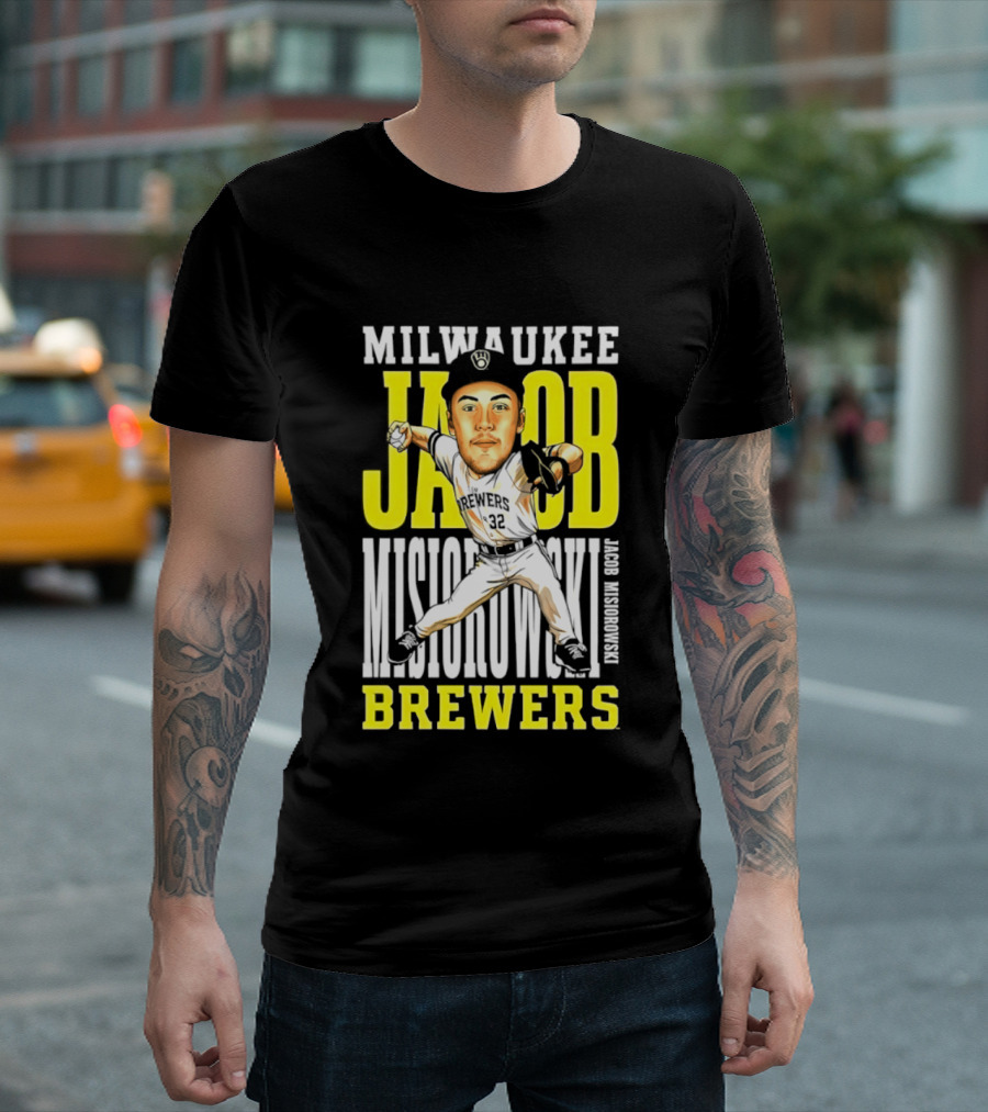 Milwaukee Brewers Jacob Misiorowski Caricature 2026 MLB T-Shirt