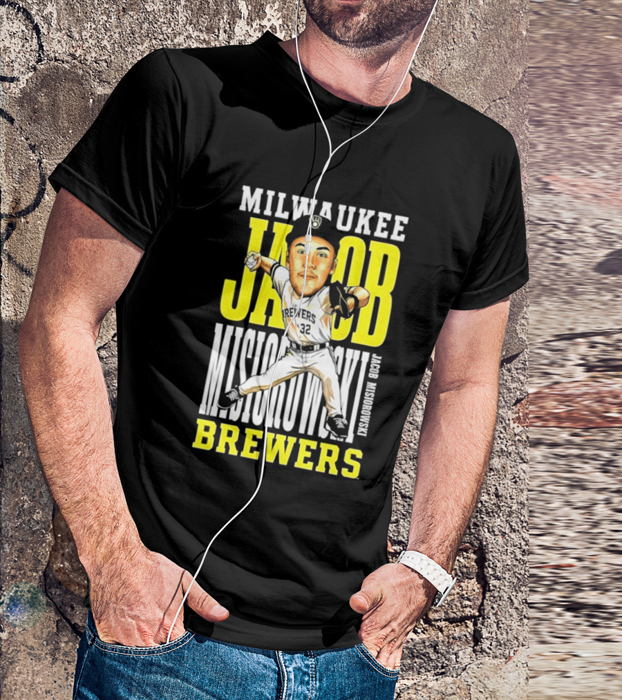 Milwaukee Brewers Jacob Misiorowski Caricature 2026 MLB T-Shirt