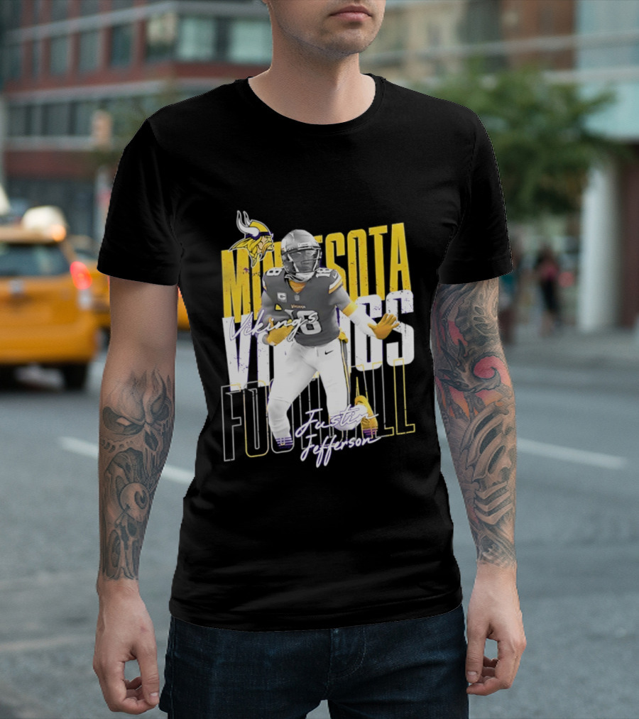 Minnesota Vikings Football Legends Justin Jefferson Iconic 18 T-Shirt